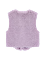 FAUX FUR MINI VEST