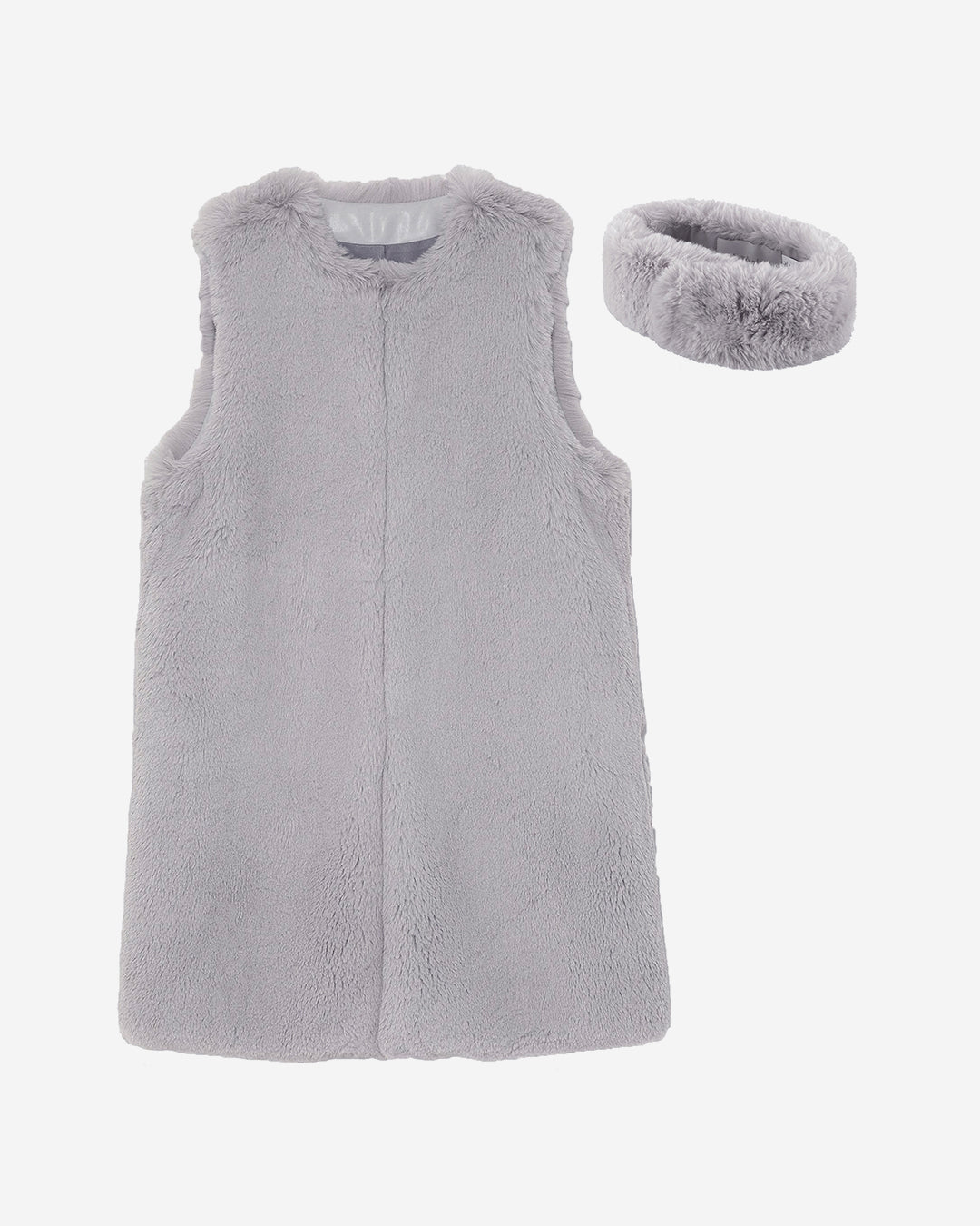FAUX FUR KUN LONG VEST