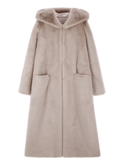 FAUX FUR LEMÖNPLET X OBLI COAT