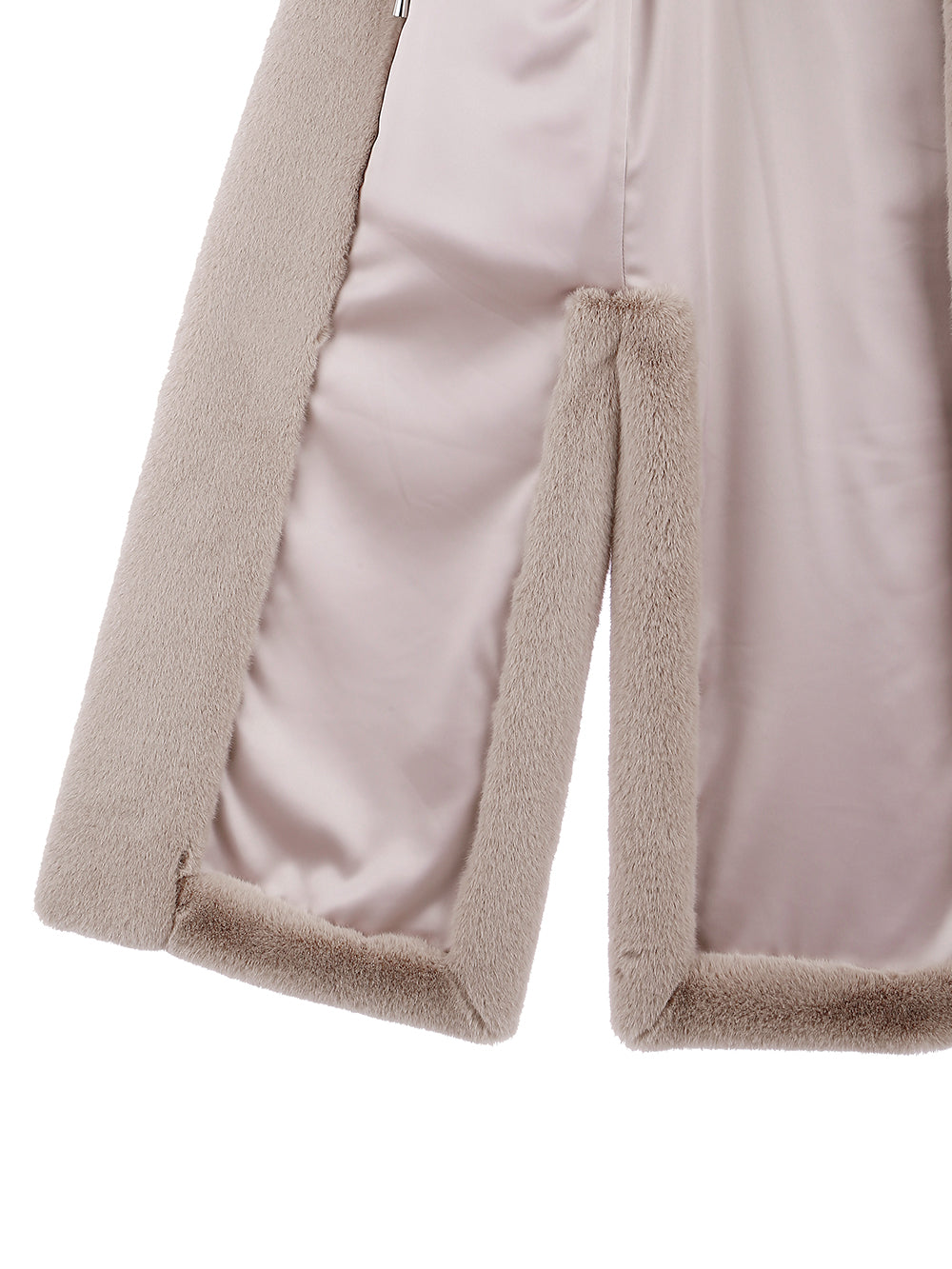 FAUX FUR LEMÖNPLET X OBLI COAT