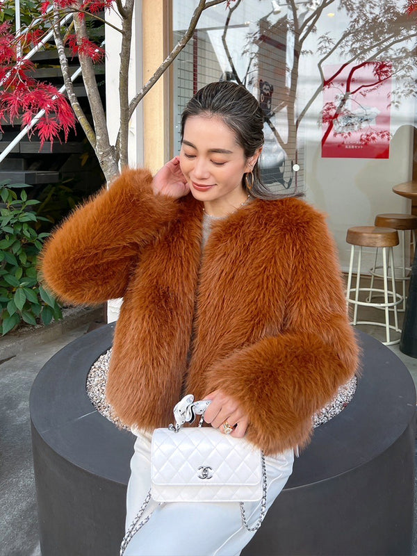 FAUX FUR HORA SHORT JACKET